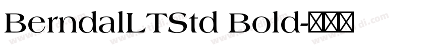 BerndalLTStd Bold字体转换